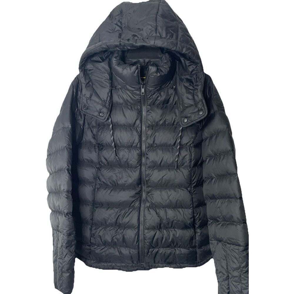 NWOT Lole Emeline Black Down Puffer Jacket Women’s Size Large Hooded Waterproof - Picture 7 of 9